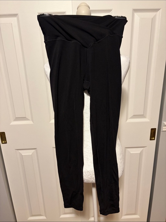 aerie Pants - Aerie Black Crossover Waist Style Leggings Size Medium